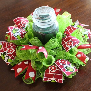 14 or 18 Christmas Mean One Green Monster Hand Centerpiece, Candle Ring ...