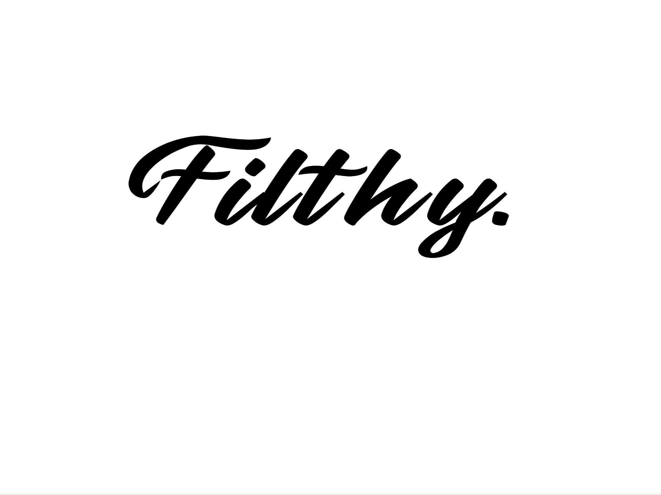 Filthy Banner Filthy Decal Windshield Decal, Car Sticker, Windshield Banner, JDM ...