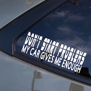 Car problems JDM decal, Windshield Decal, Car Sticker, windshield Banner, JDM Vinyl Graphics