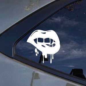 Vampire Halloween decal, laptop decal, Hydro Flask, car accessories, Vinyl Decals, Halloween stickers, car decal, spooky decal