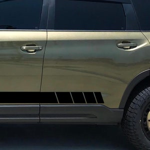 Vehicle side decal 4 pieces,(L+R side) Side stripes decal, Side Body, Side Graphics, Car side graphics, Full side graphics, Car Decal,