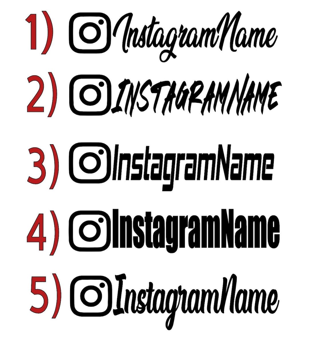 Personalized Custom Instagram Decal, Instagram Logo, Instagram Name