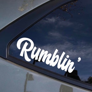 Rumblin’ decal, Subaru inspired, Subie decal, Windshield Decal, Car Sticker, windshield Banner, JDM Vinyl Graphics