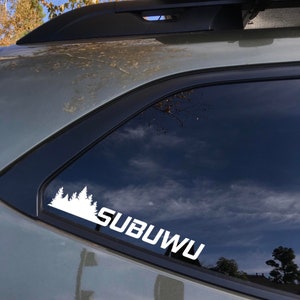 Subie Subuwu decal, Windshield Decal, Car Sticker, windshield Banner, JDM Vinyl Graphics