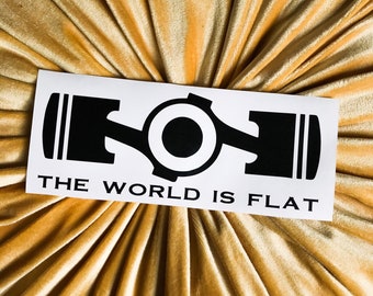 The world is flat decal, Subaru inspired decal, JDM Car Window Decal, Sticker, Bumper sticker, windshield banner, laptop, car decals
