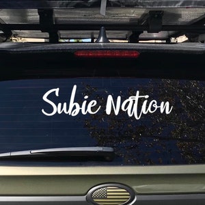 Subie Nation decal Windshield Decal Car Sticker Banner JDM Vinyl Graphics fits/for Subaru car