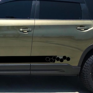 Vehicle side decal 4 pieces,(L+R side) Side stripes decal, Side Body, Side Graphics, Car side graphics, Full side graphics, Car Decal,
