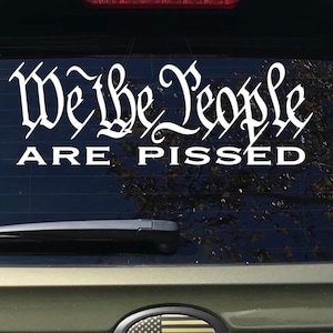 We the people are pissed decal, JDM Car Window Decal, Sticker, Bumper sticker, windshield banner, laptop, tumblers bestseller