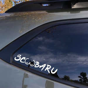Subie Scoobaru decal, Windshield Decal, Car Sticker, windshield Banner, JDM Vinyl Graphics, car decals, JDM decals