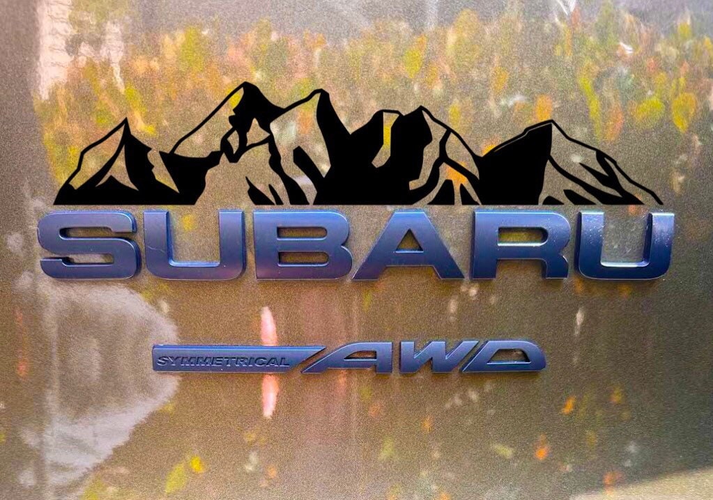 Smoke Vinyl Decal Overlay For 2023-2025 Subaru Ascent – Front & Rear Emblem Tint