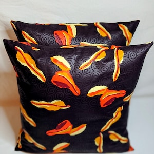 Brown and Orange African Print Cushion Cover