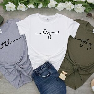 Big little shirts, big little sorority, big little outfits, big little reveal, big little gift, sorority family shirts