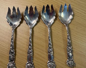 Alvin Bridal Rose Ice Cream Forks/Spoons