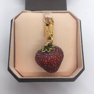 Juicy Couture pave strawberry charm