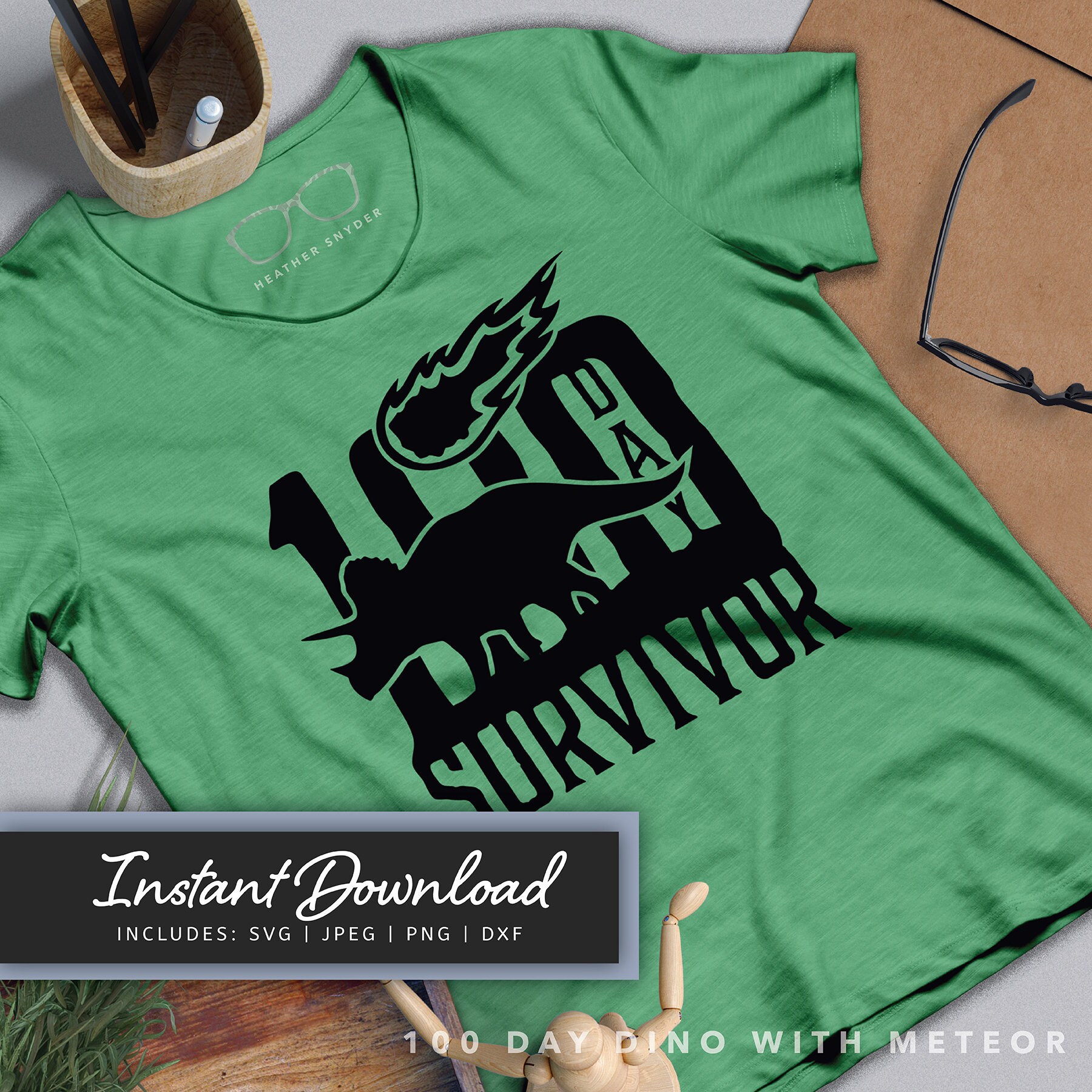 100 Day Survivor Dinosaur Teacher Team shirt svg dxf ...