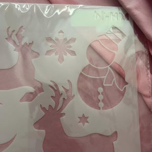 stencil winter sleigh christmas  deer fantasy