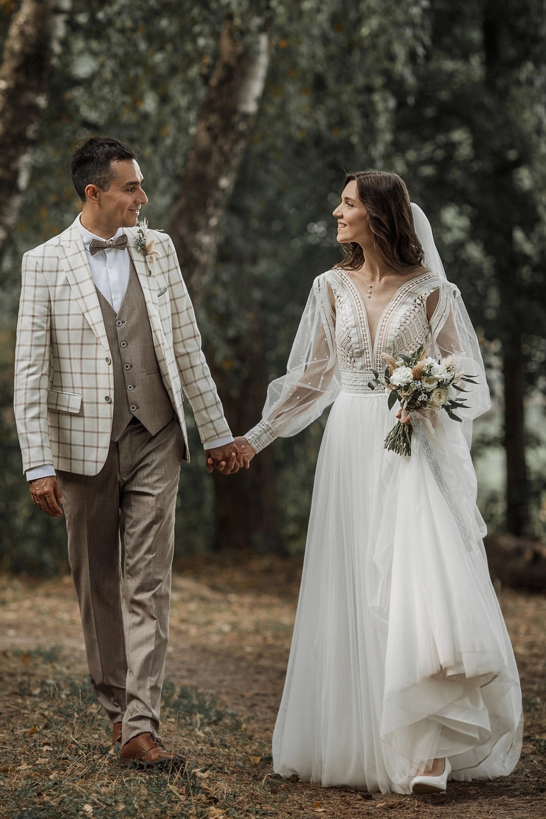 Mamie | Natural Elegance Open-Back Gown – Perfect for Field or Rustic Weddings main image 1