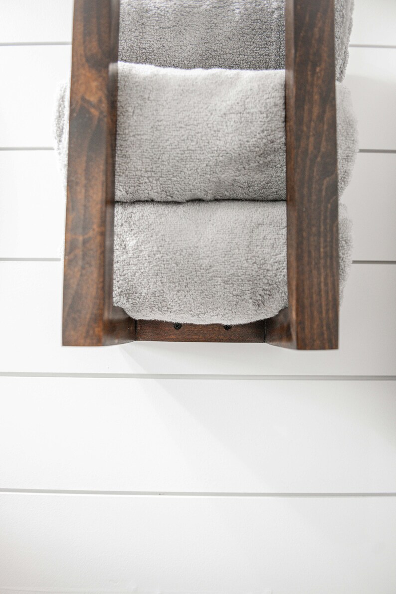 Wooden Towel Rack Wall Mounted Towel Rack ESPRESSO Color Etsy
