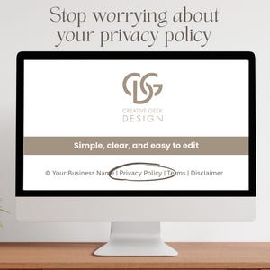 Privacy Policy Template Editable Website Legal Page | Small Business GDPR Compliance | Instant Download