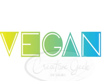 Vegan SVG Digital Download - Vegan T Shirt PNG Printable Instant Download - Eco Friendly Vegan Clipart - SVG Files for Cricut and Cameo
