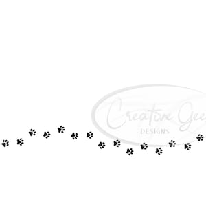 Impression de patte, téléchargement numérique SVG - bordure SVG Téléchargement instantané - Clipart empreinte de patte - fichiers SVG pour Cricut ou camée