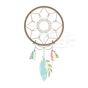 Dreamcatcher SVG Digital Download - Feather SVG Instant Download - Dreamcatcher Clipart - SVG Files for Cricut