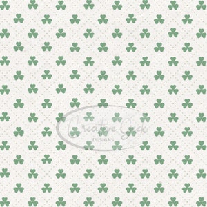 St Patrick's Day Shamrock Digital Paper - Green Clover Digital Paper Instant Download - St Patricks Day Clipart - Printable Paper