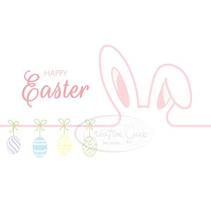 Easter Eggs Bunny SVG Digital Download - Easter Background SVG Instant Download - Easter Clipart - SVG Files for Cricut and Cameo