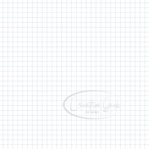 May include: A white background featuring a blue grid pattern, similar to graph paper. The grid is uniformly spaced, forming a network of squares. The Creative Geek Designs logo is in the lower right corner.