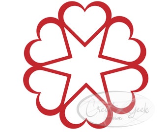 Heart Background SVG Digital Download - Heart Star SVG Instant Download - Background Clipart - SVG Files for Cricut or Cameo