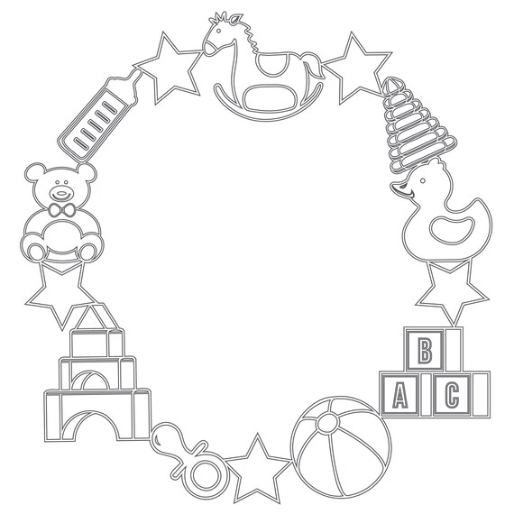Baby Background SVG Digital Download Baby Toys SVG Instant