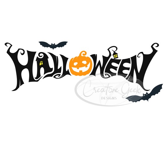 Download Banner Halloween Svg Digital Download Title Halloween Svg Etsy
