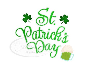 St Patrick's Day Title SVG Digital Download - St Paddy's Day Tshirt PNG Instant Download - SVG Files for Cricut or Cameo