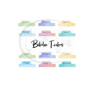 Bible Tabs Christian SVG Instant Download - Faith SVG Digital Download - Printable Bible Tabs - SVG Files for Cricut and Cameo