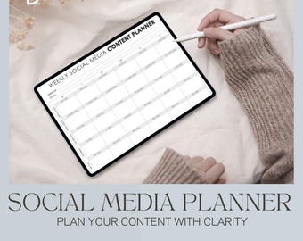 Wöchentlicher Social Media Content Planer für kleine Unternehmen | Instagram Planung PDF (Digitaler Download)
