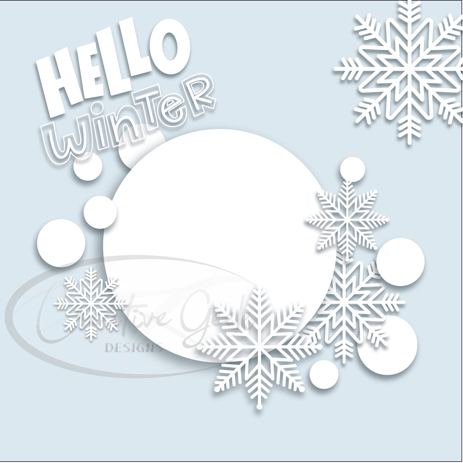 Download Hello Winter Background SVG Digital Download Snow SVG | Etsy