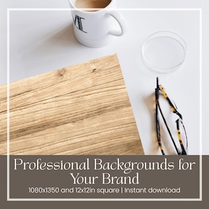 Wood Texture Branding Background | Instagram Social Media Background for Small Business | Canva Ready PNG Digital Download