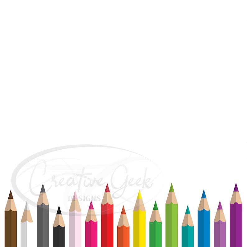 Pencil Crayon Paper Digital Download School Paper Instant Download