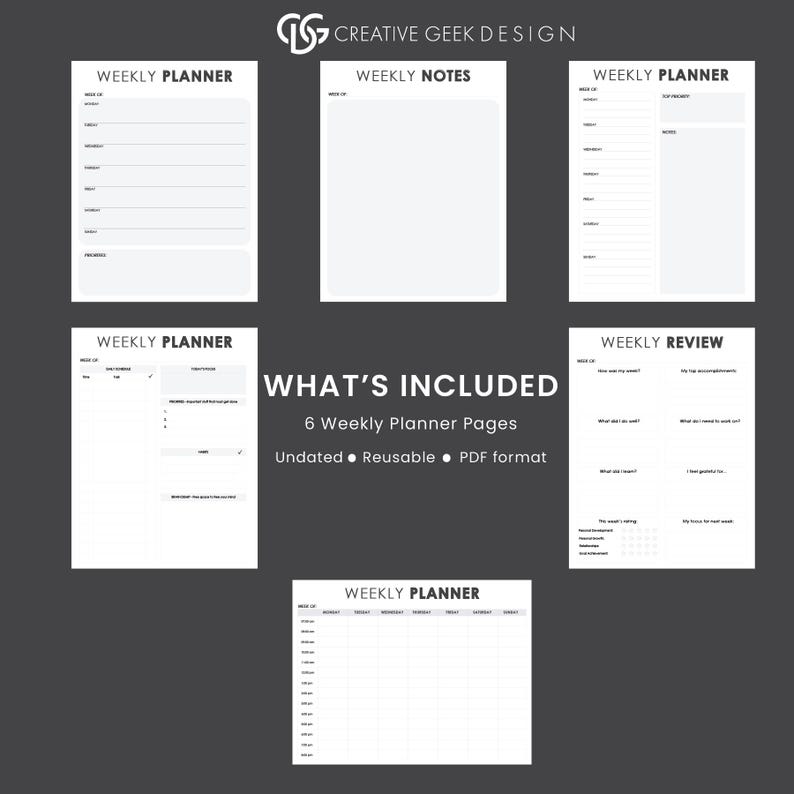 Weekly Planning and Time Blocking System - Goodnotes and Notability ...