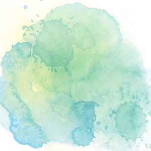 Watercolor Blue Green Paper PNG Digital Download - Green Blue Paper PSD Instant Download - Watercolour Paper PDF Printable Paper