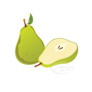 Download digitale SVG di frutta - Download immediato SVG di pera - Arte stampabile di frutta - File SVG per Cricut o Cameo