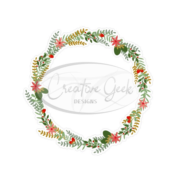 Download Christmas Wreath Digital Downloads Svg Wreath Die Cut Shapes Etsy
