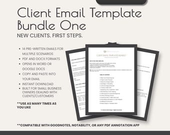 Client Email Template for Freelancers | 14 Copy-Paste Email Scripts for Onboarding, Quotes & Contracts | PDF and DOCX | Instant Download