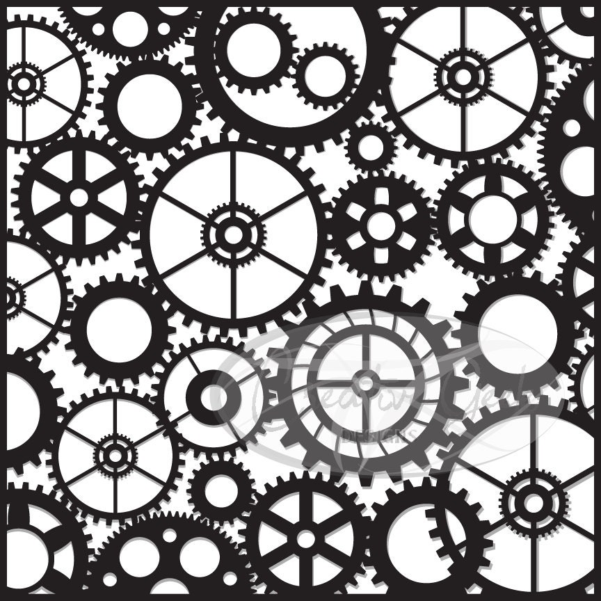 Gears Background SVG Digital Download Gears SVG Instant Download Gear