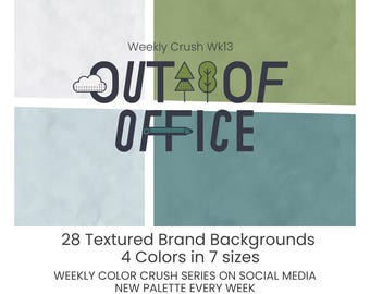 Brand Background Bundle | Green Teal Blue Palette | Small Business Branding Assets Wellness Outdoor Eco Lifestyle PNG