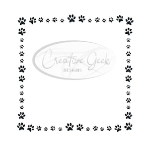 Impression de fond de patte sur papier numérique Téléchargement instantané - Téléchargement numérique sur papier pour animaux de compagnie - Clipart empreinte de patte