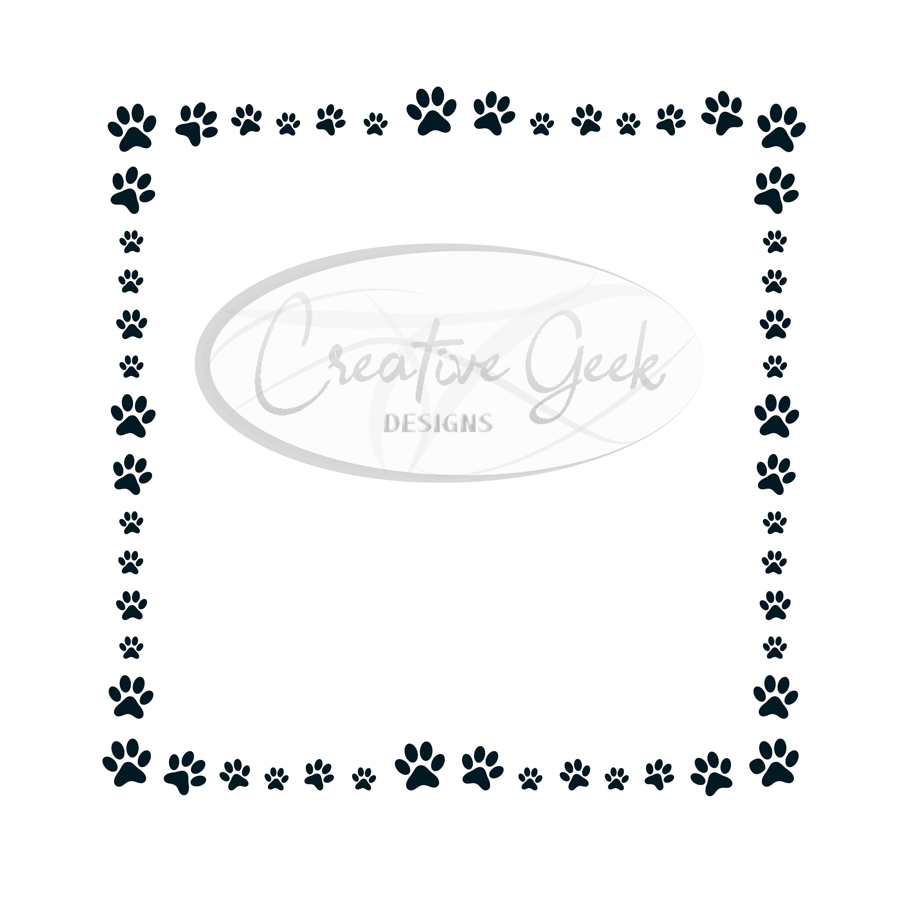 Paw print cheap photo frame