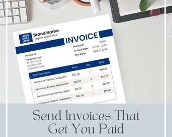 Canva Rechnungsvorlagen - Small Business Freelancer Bearbeitbare PDF Digitaler Download