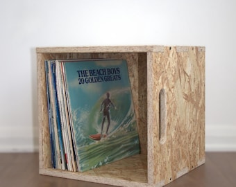 Vinyl Record OSB Crate 1X Assembled