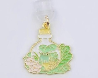 Frog Dust Plug Charm, Toad In Bottle Phone Tablet & E-Reader Accessory